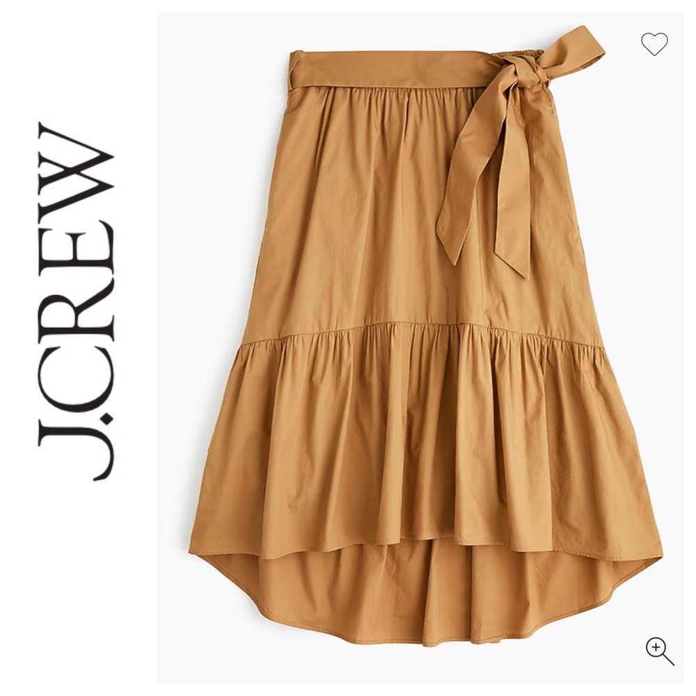J. Crew Belted Midi Skirt